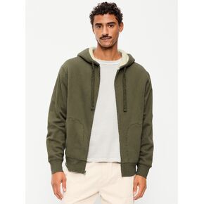 Old Navy Sherpa-Lined Full-Zip Hoodie - Heritage Green in Kuwait