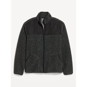 Old Navy Sherpa Full-Zip Jacket - Chrome Gray in Kuwait