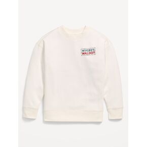 Old Navy Where's Waldo?™ Gender-Neutral Oversized Sweatshirt for Kids - Sea Salt in Kuwait