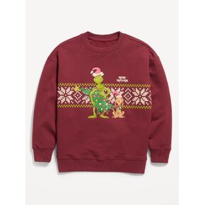 Old Navy Dr. Seuss™ Grinch Oversized Gender-Neutral Sweatshirt for Kids - Clove in Kuwait