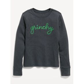 Old Navy Dr. Seuss™ Grinch Long-Sleeve Graphic T-Shirt for Girls - Grinchy in Kuwait