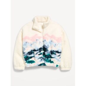 Old Navy Printed Oversized Sherpa Jacket for Girls - Ski Mountain in Kuwait