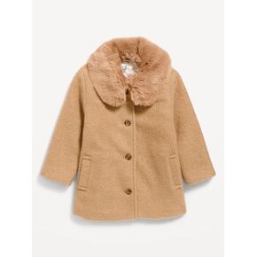 Old Navy Faux-Fur Collar Coat for Toddler Girls - Classic Camel in Kuwait