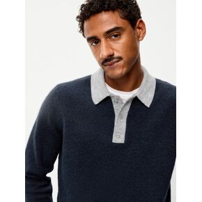 Old Navy Long-Sleeve Wool-Blend Polo Sweater - In the Navy in Kuwait