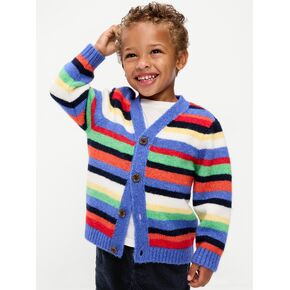 Old Navy Oversized Wool-Blend Striped Cardigan for Toddler Boys - Multi Stripe in Kuwait