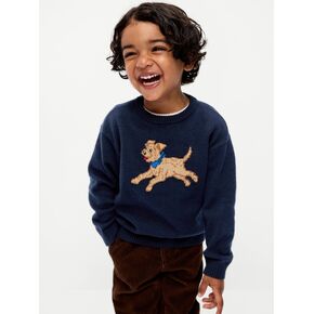 Old Navy SoSoft Oversized Graphic Sweater for Toddler Boys - Dogs in Kuwait