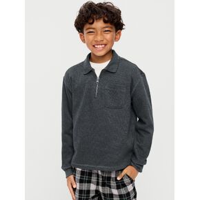Old Navy Collared Ribbed Quarter-Zip Sweater for Boys - Panther in Kuwait