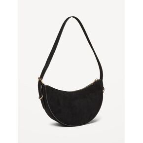 Old Navy Faux-Suede Mini Crescent Bag - Black Jack in Kuwait