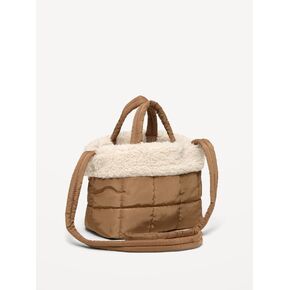 Old Navy Active Puffer Sherpa-Lined Mini Tote - Palomino in Kuwait
