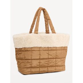 Old Navy Active Puffer Large Sherpa-Lined Tote - Palomino in Kuwait