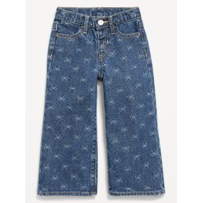 Old Navy Printed Super Baggy Wide-Leg Jeans for Toddler Girls - Bows in Kuwait