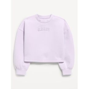 Old Navy Bounce Fleece Logo Graphic Sweatshirt for Girls - Dusky Lavender in Kuwait