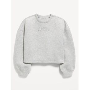 Old Navy Bounce Fleece Logo Graphic Sweatshirt for Girls - Heather Gray in Kuwait
