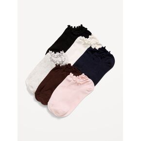 Old Navy Ruffled Ankle Sock 6-Pack for Women - Neutral in Kuwait