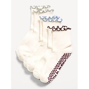 Old Navy Athletic Quarter Crew Sock 3-Pack for Women - Neutral in Kuwait