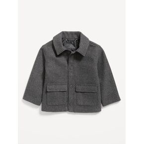 Old Navy Button-Front Jacket for Toddler Boys - Dark Gray in Kuwait