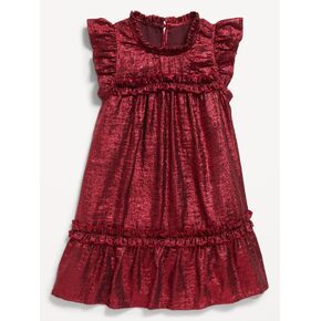 Old Navy Flutter-Sleeve Metallic Swing Dress for Toddler Girls - Royal Velvet in Kuwait