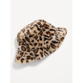 Old Navy Faux-Fur Bucket Hat for Girls - Leopard in Kuwait