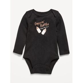 Old Navy Long-Sleeve Graphic Bodysuit for Baby - Black Jack in Kuwait