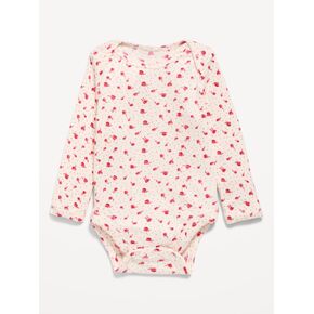 Old Navy Long-Sleeve Pointelle-Knit Bodysuit for Baby - Ditsy Floral in Kuwait