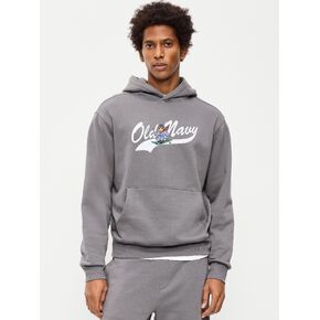 Old Navy Logo Graphic Pullover Hoodie - Gray Stone in Kuwait