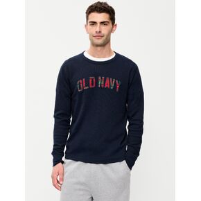Old Navy Logo Graphic Crew-Neck Waffle T-Shirt - In the Navy in Kuwait