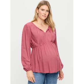 Old Navy Maternity Ruched Tie-Neck Swing Top - ISLAND FLOWER in Kuwait