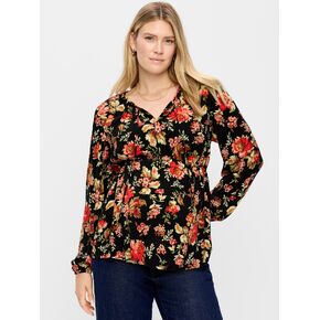 Old Navy Maternity Ruched Tie-Neck Swing Top - Multi-Floral Top in Kuwait