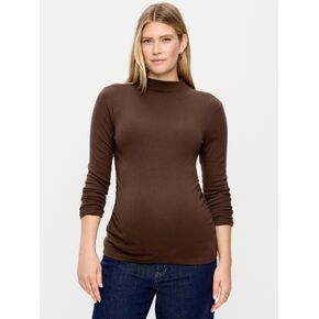 Old Navy Maternity Mock-Neck Long-Sleeve T-Shirt - Earthen in Kuwait