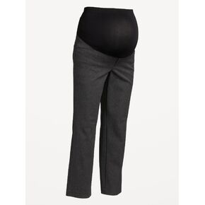 Old Navy Maternity Full-Panel Pixie Straight Pants - Dark Heather Gray in Kuwait