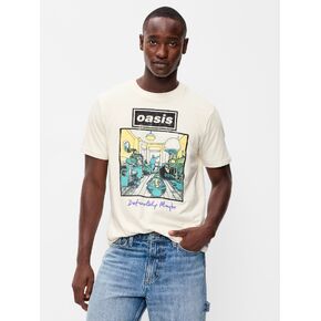 Old Navy Oasis Definitely Maybe Graphic T-Shirt - Sea Salt in Kuwait