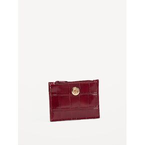 Old Navy Croc-Embossed Card Holder - Vintage Burgundy in Kuwait