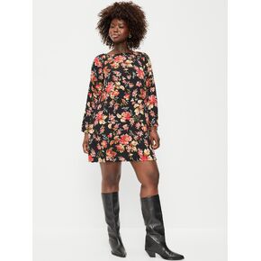 Old Navy Long-Sleeve Crepe Swing Mini Dress - Multi Floral in Kuwait