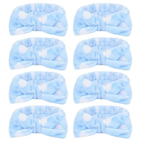 CIEHER 8 Pcs Spa Headbands for Women, Teen Girls - Bachelorette Party Favors, Birthday Gifts, Hot Pink Makeup and Face Wash Headbands in Kuwait