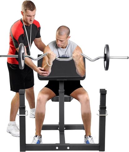 HSM Preacher Curl Weight Bench أقصى تحميل 450 رطل لتدريبات القوة وذراع جالسة معزولة بالحديد الدمبل ذات الرأسين محطة الصالة الرياضية المنزلية in Kuwait