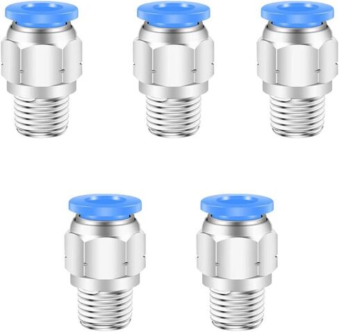 3/8 Pneumatic Fitting,CEKER 3/8" Od x 1/2" NPT Thread Push to Connect Tube Fitting Male Straight Union Fittings Quick Release Air line Fittings 2Pack in Kuwait