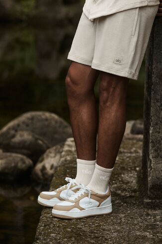 Alo Yoga ALO Recovery Mode Sneaker (Unisex) - Gravel/White in Kuwait