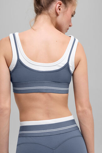 Alo Yoga Airbrush Better Together Bra - Bluestone/White in Kuwait
