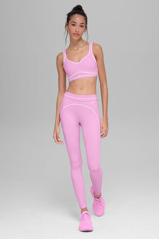 Alo Yoga Airbrush High-Waist Heart Throb Legging - Candy Heart Pink/White in Kuwait