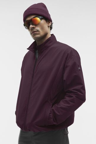 Alo Yoga Takeaway Track Full Zip Jacket - Rich Bordeaux in Kuwait