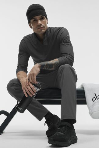 Alo Yoga Conquer 1/4 Zip Reform Long Sleeve - Anthracite in Kuwait