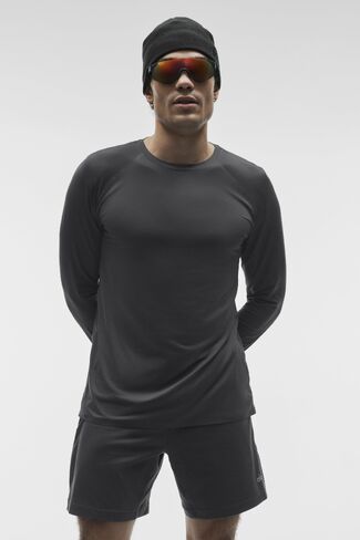 Alo Yoga Idol Crewneck Long Sleeve - Anthracite in Kuwait