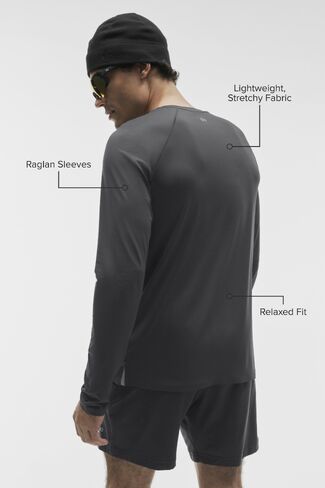 Alo Yoga Idol Crewneck Long Sleeve - Anthracite in Kuwait