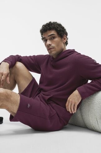 Alo Yoga 7" Waffle Lounge Short - Rich Bordeaux in Kuwait