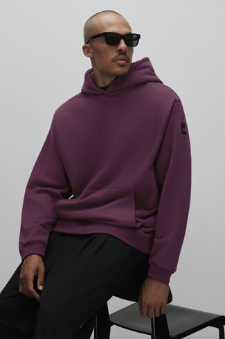 Alo Yoga Renown Heavy Weight Hoodie - Rich Bordeaux in Kuwait