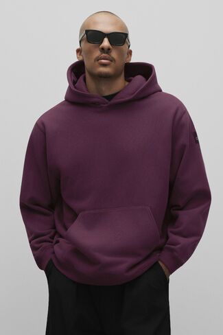 Alo Yoga Renown Heavy Weight Hoodie - Rich Bordeaux in Kuwait