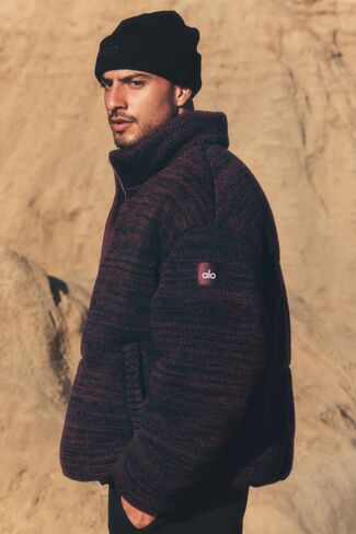 Alo Yoga Stage Sweater Puffer  - Rich Bordeaux Multi in Kuwait