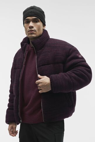 Alo Yoga Stage Sweater Puffer  - Rich Bordeaux Multi in Kuwait
