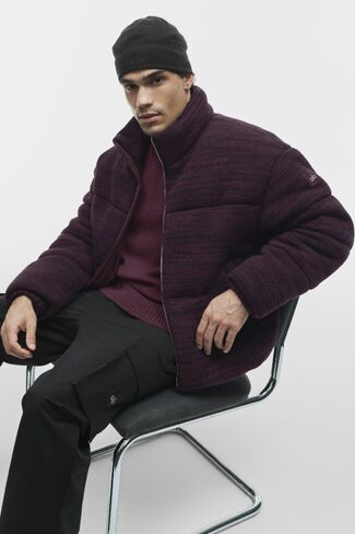 Alo Yoga Stage Sweater Puffer  - Rich Bordeaux Multi in Kuwait
