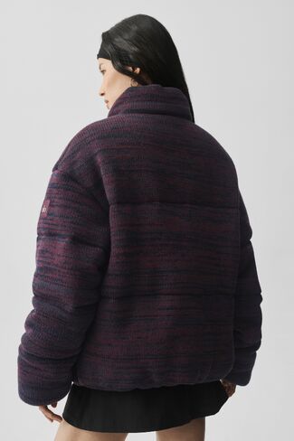 Alo Yoga Stage Sweater Puffer  - Rich Bordeaux Multi in Kuwait